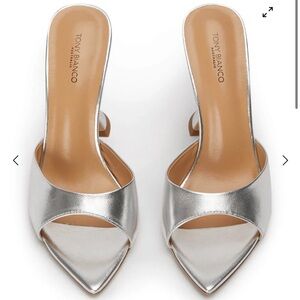 TONY BIANCO MARCEL SILVER NAPPA METALLIC HEEL